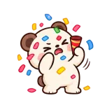 Confetti Oops sticker from Little Bear Laughs