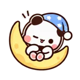 Moon Nap sticker from Little Bear Days