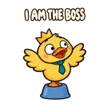 Self Appointed Boss sticker from Duck at Work