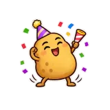 Small Win Big Party sticker from Potato Energy