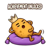 Couch Achievement sticker from Potato Energy