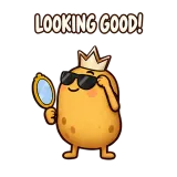 Glow Up sticker from Potato Energy