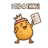 Extremely Productive sticker from Potato Energy