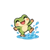 Puddle Champion sticker from Frog Feelings