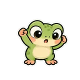 Tiny Rage sticker from Frog Feelings