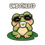 Unbothered sticker from Frog Feelings