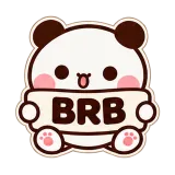 BRB sticker from Chat Signs