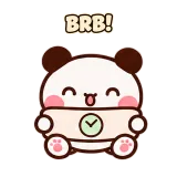BRB sticker from Chat Signs