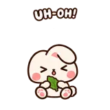Bunny Ear Flop sticker from Pocket Friends
