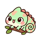 Chameleon Wink sticker from Pocket Friends