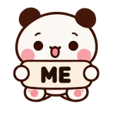 ME — Happy · Little Bear sticker from Chat Signs