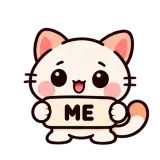 ME — Happy · Kitten Club sticker from Chat Signs