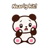 Nearly hit! · Little Bear sticker from Chat Reactions
