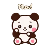 Phew! · Little Bear sticker from Chat Reactions