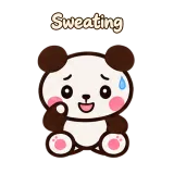Sweating · Little Bear sticker from Chat Reactions