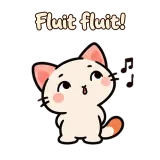 Fluit fluit! · Kitten Club sticker from Chat Reactions