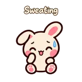 Sweating · Pocket Friends sticker from Chat Reactions