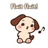 Fluit fluit! · Puppy Pals sticker from Chat Reactions