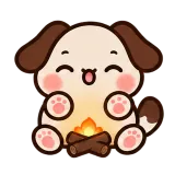Cozy Fire · Puppy Pals sticker from Express Yourself
