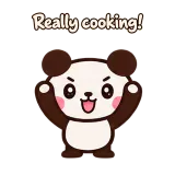 Really cooking! · Little Bear · Standing sticker from Chat Reactions