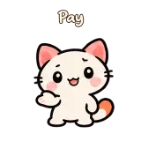Pay · Kitten Club sticker from Chat Reactions