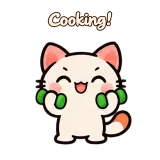 Cooking! · Kitten Club · Sport sticker from Chat Reactions