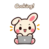 Cooking! · Pocket Friends · Laptop sticker from Chat Reactions