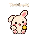 Time to pay · Pocket Friends sticker from Chat Reactions