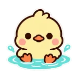 Duckling Paddle sticker from Pocket Friends