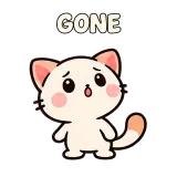 GONE · Searching · Kitten Club sticker from Express Yourself