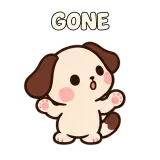 GONE · Dunno · Puppy Pals sticker from Express Yourself