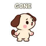 GONE · Searching · Puppy Pals sticker from Express Yourself