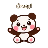 Crazy! · Little Bear sticker from Chat Reactions