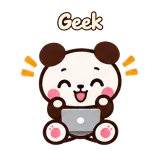 Geek · Little Bear sticker from Chat Reactions