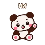 Hi! · Little Bear sticker from Chat Reactions