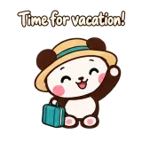 Time for vacation! · Little Bear sticker from Chat Reactions