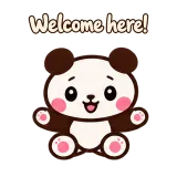 Welcome here! · Little Bear sticker from Chat Reactions