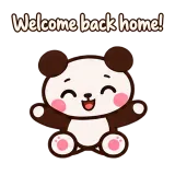 Welcome back home! · Little Bear sticker from Chat Reactions