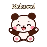 Welcome! · Little Bear sticker from Chat Reactions