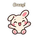 Crazy! · Pocket Friends sticker from Chat Reactions