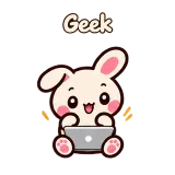 Geek · Pocket Friends sticker from Chat Reactions