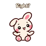 Right? · Pocket Friends sticker from Chat Reactions