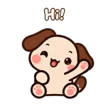 Hi! · Puppy Pals sticker from Chat Reactions