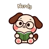 Nerdy · Puppy Pals sticker from Chat Reactions