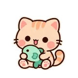 Fishy Thoughts sticker from Kitten Club