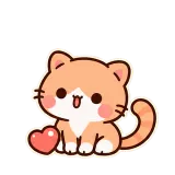Heart Tail sticker from Kitten Club