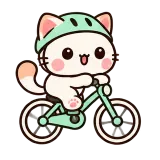 Bicycle Ride sticker from Kitten Club