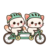 Tandem Together sticker from Kitten Club