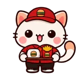 Burger Crew sticker from Kitten Club