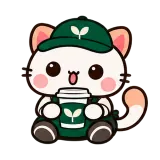 Coffeehouse Barista sticker from Kitten Club